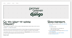 Desktop Screenshot of gettingstartedwithdjango.com