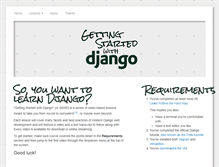 Tablet Screenshot of gettingstartedwithdjango.com